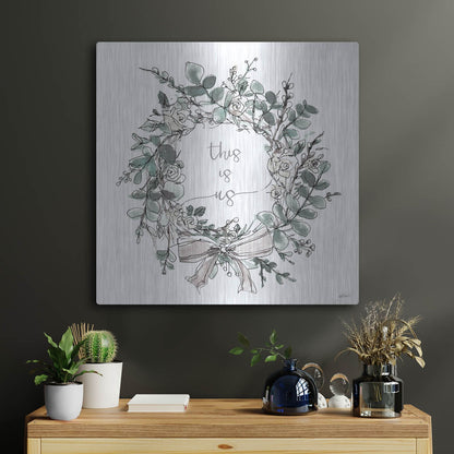 Luxe Metal Art 'Modern Farmhouse VII' by Anne Tavoletti, Metal Wall Art,24x24