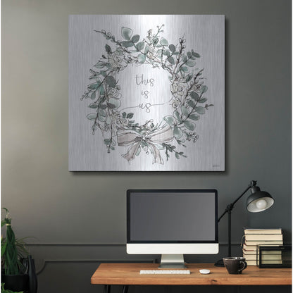 Luxe Metal Art 'Modern Farmhouse VII' by Anne Tavoletti, Metal Wall Art,36x36