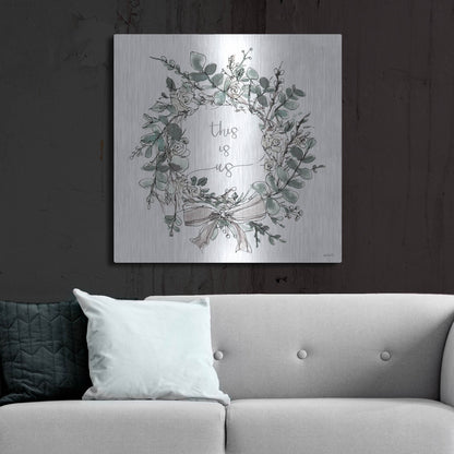 Luxe Metal Art 'Modern Farmhouse VII' by Anne Tavoletti, Metal Wall Art,36x36