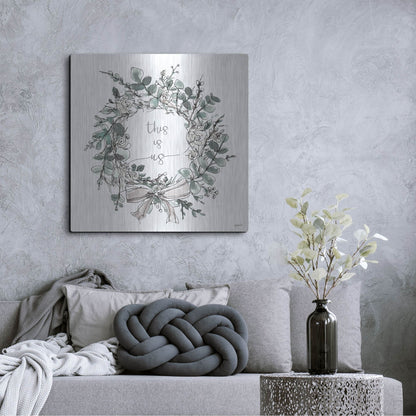 Luxe Metal Art 'Modern Farmhouse VII' by Anne Tavoletti, Metal Wall Art,36x36