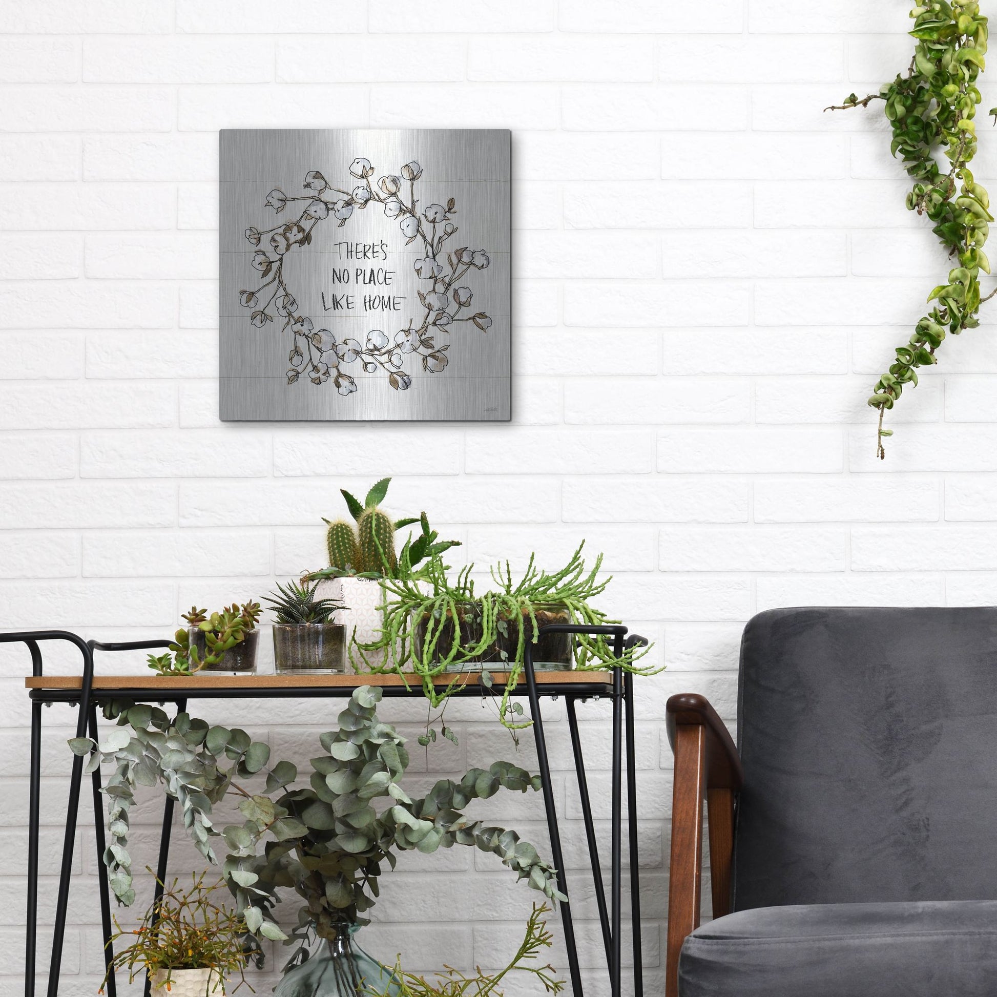 Luxe Metal Art 'Country Life VI' by Anne Tavoletti, Metal Wall Art,12x12