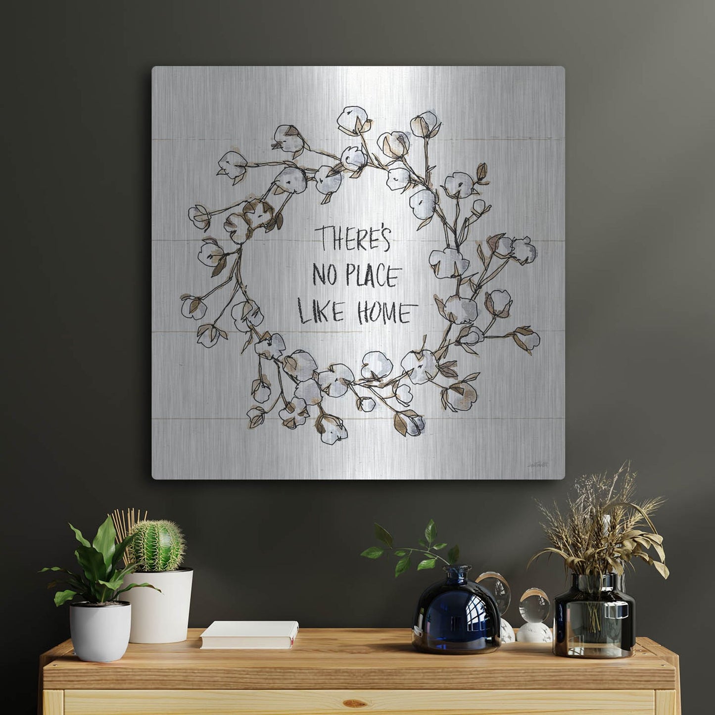 Luxe Metal Art 'Country Life VI' by Anne Tavoletti, Metal Wall Art,24x24