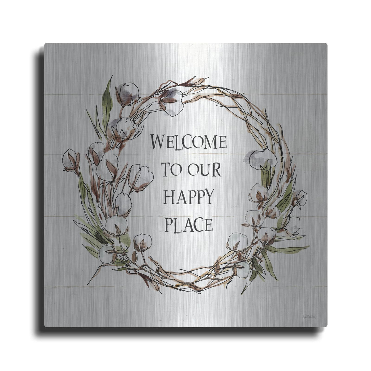 'Country Life VII Welcome' by Anne Tavoletti – Metal Wall Art