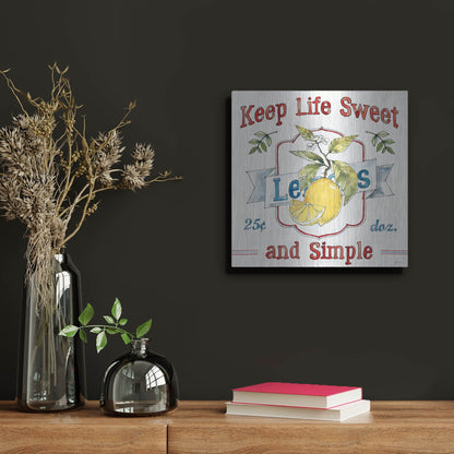 Luxe Metal Art 'Fruit Stand II' by Anne Tavoletti, Metal Wall Art,12x12