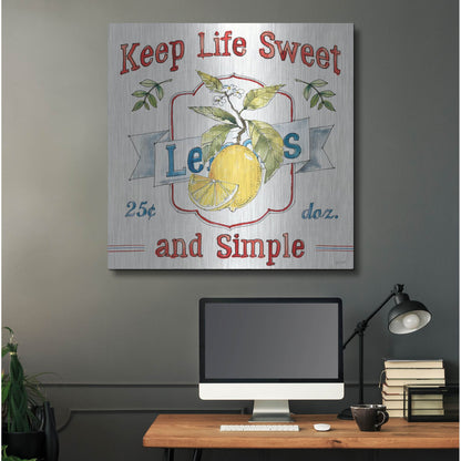 Luxe Metal Art 'Fruit Stand II' by Anne Tavoletti, Metal Wall Art,36x36