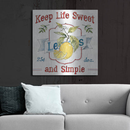 Luxe Metal Art 'Fruit Stand II' by Anne Tavoletti, Metal Wall Art,36x36