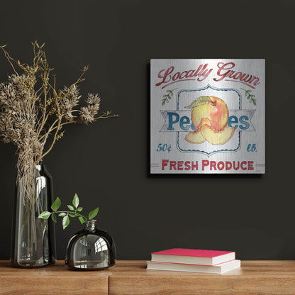 Luxe Metal Art 'Fruit Stand III' by Anne Tavoletti, Metal Wall Art,12x12