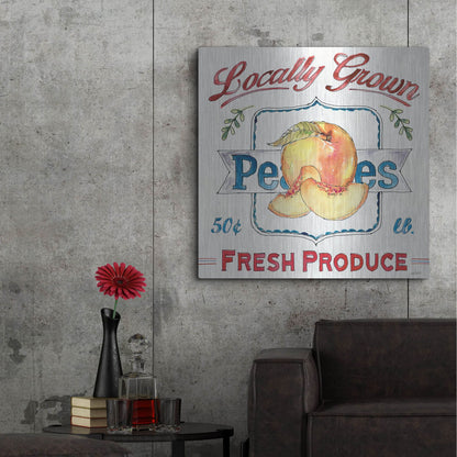 Luxe Metal Art 'Fruit Stand III' by Anne Tavoletti, Metal Wall Art,36x36