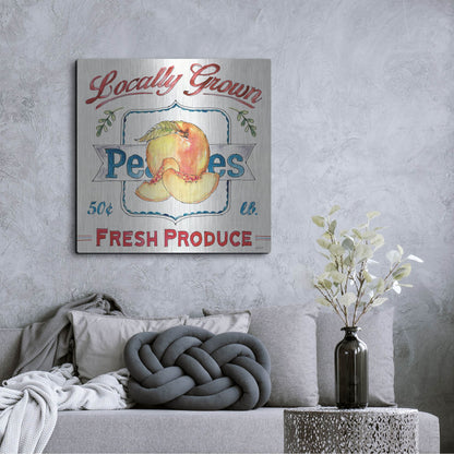 Luxe Metal Art 'Fruit Stand III' by Anne Tavoletti, Metal Wall Art,36x36