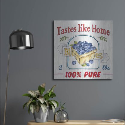 Luxe Metal Art 'Fruit Stand IV' by Anne Tavoletti, Metal Wall Art,24x24