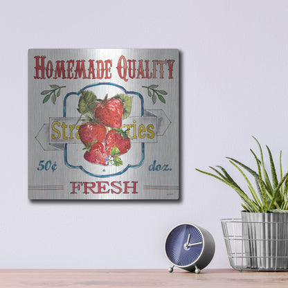 Luxe Metal Art 'Fruit Stand V' by Anne Tavoletti, Metal Wall Art,12x12