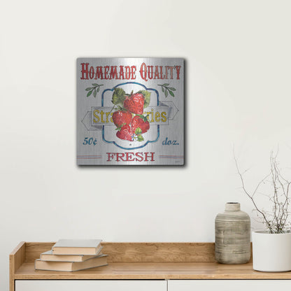 Luxe Metal Art 'Fruit Stand V' by Anne Tavoletti, Metal Wall Art,12x12