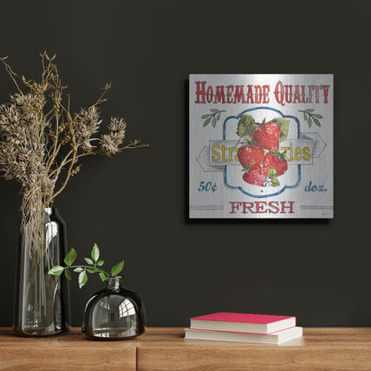 Luxe Metal Art 'Fruit Stand V' by Anne Tavoletti, Metal Wall Art,12x12