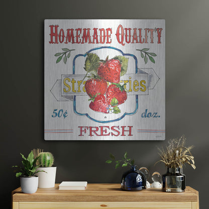 Luxe Metal Art 'Fruit Stand V' by Anne Tavoletti, Metal Wall Art,24x24