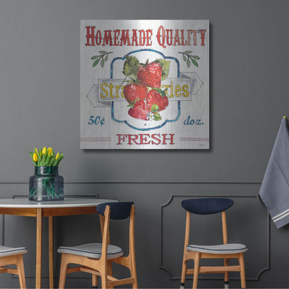 Luxe Metal Art 'Fruit Stand V' by Anne Tavoletti, Metal Wall Art,36x36