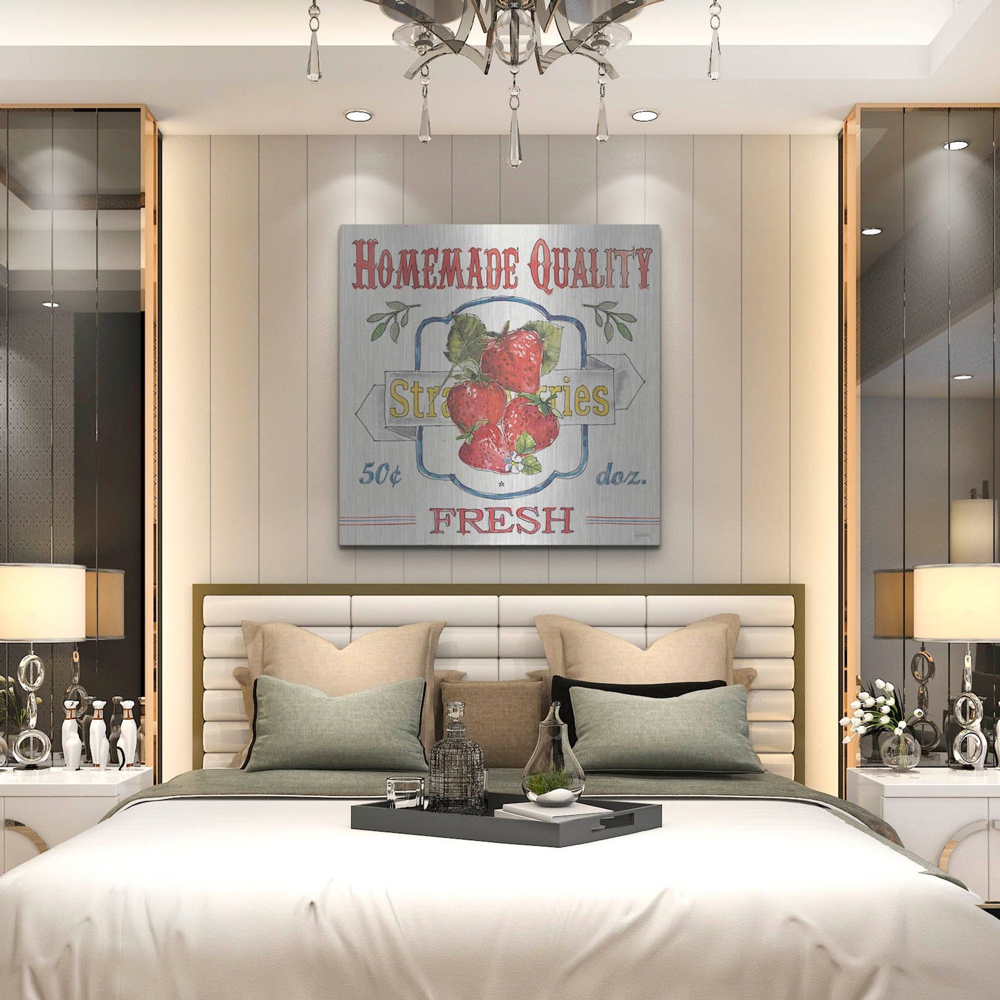 Luxe Metal Art 'Fruit Stand V' by Anne Tavoletti, Metal Wall Art,36x36