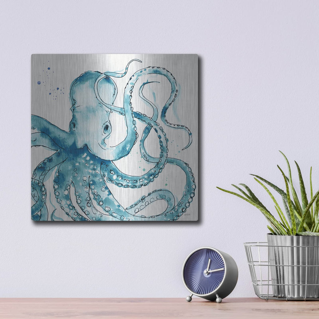 'Deep Sea VIII' by Anne Tavoletti – Metal Wall Art, 12x12 room view