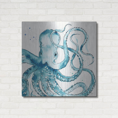Luxe Metal Art 'Deep Sea VIII' by Anne Tavoletti, Metal Wall Art,36x36