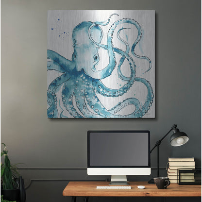 Luxe Metal Art 'Deep Sea VIII' by Anne Tavoletti, Metal Wall Art,36x36