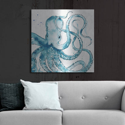 Luxe Metal Art 'Deep Sea VIII' by Anne Tavoletti, Metal Wall Art,36x36