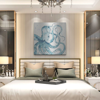 Luxe Metal Art 'Deep Sea VIII' by Anne Tavoletti, Metal Wall Art,36x36