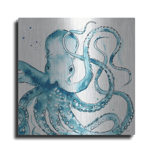 Luxe Metal Art 'Deep Sea VIII' by Anne Tavoletti, Metal Wall Art