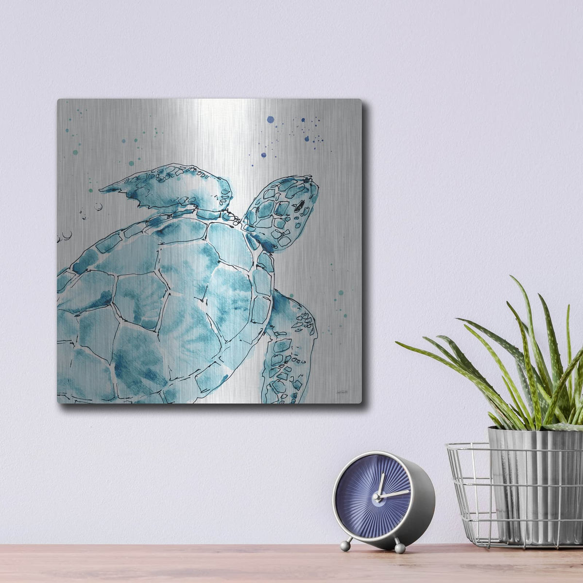 'Deep Sea IX' by Anne Tavoletti – Metal Wall Art, 12x12 room view
