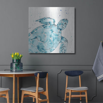 Luxe Metal Art 'Deep Sea IX' by Anne Tavoletti, Metal Wall Art,36x36