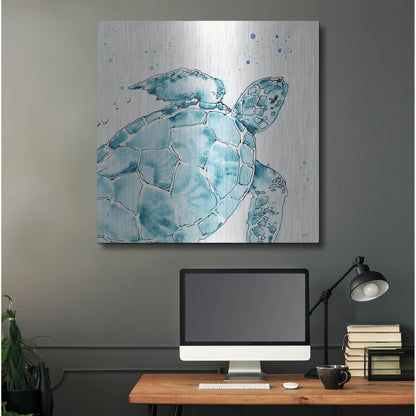 Luxe Metal Art 'Deep Sea IX' by Anne Tavoletti, Metal Wall Art,36x36