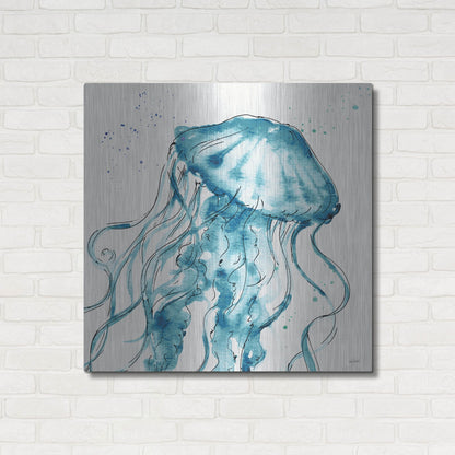 Luxe Metal Art 'Deep Sea X' by Anne Tavoletti, Metal Wall Art,36x36