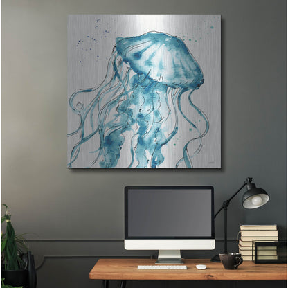 Luxe Metal Art 'Deep Sea X' by Anne Tavoletti, Metal Wall Art,36x36
