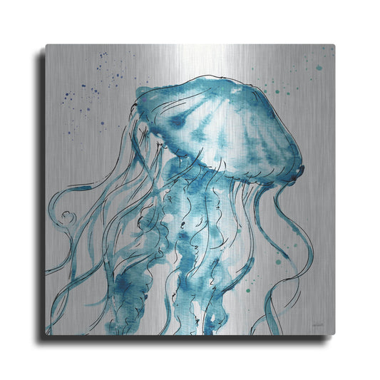 Luxe Metal Art 'Deep Sea X' by Anne Tavoletti, Metal Wall Art