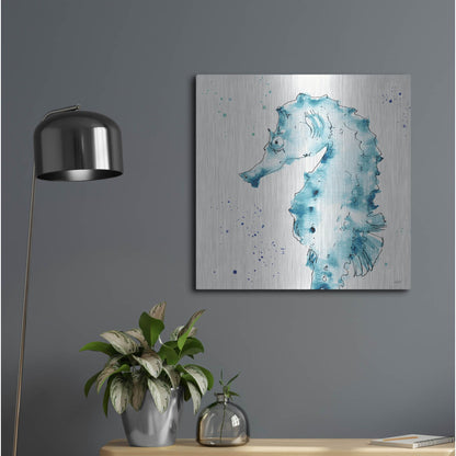 Luxe Metal Art 'Deep Sea XI' by Anne Tavoletti, Metal Wall Art,24x24