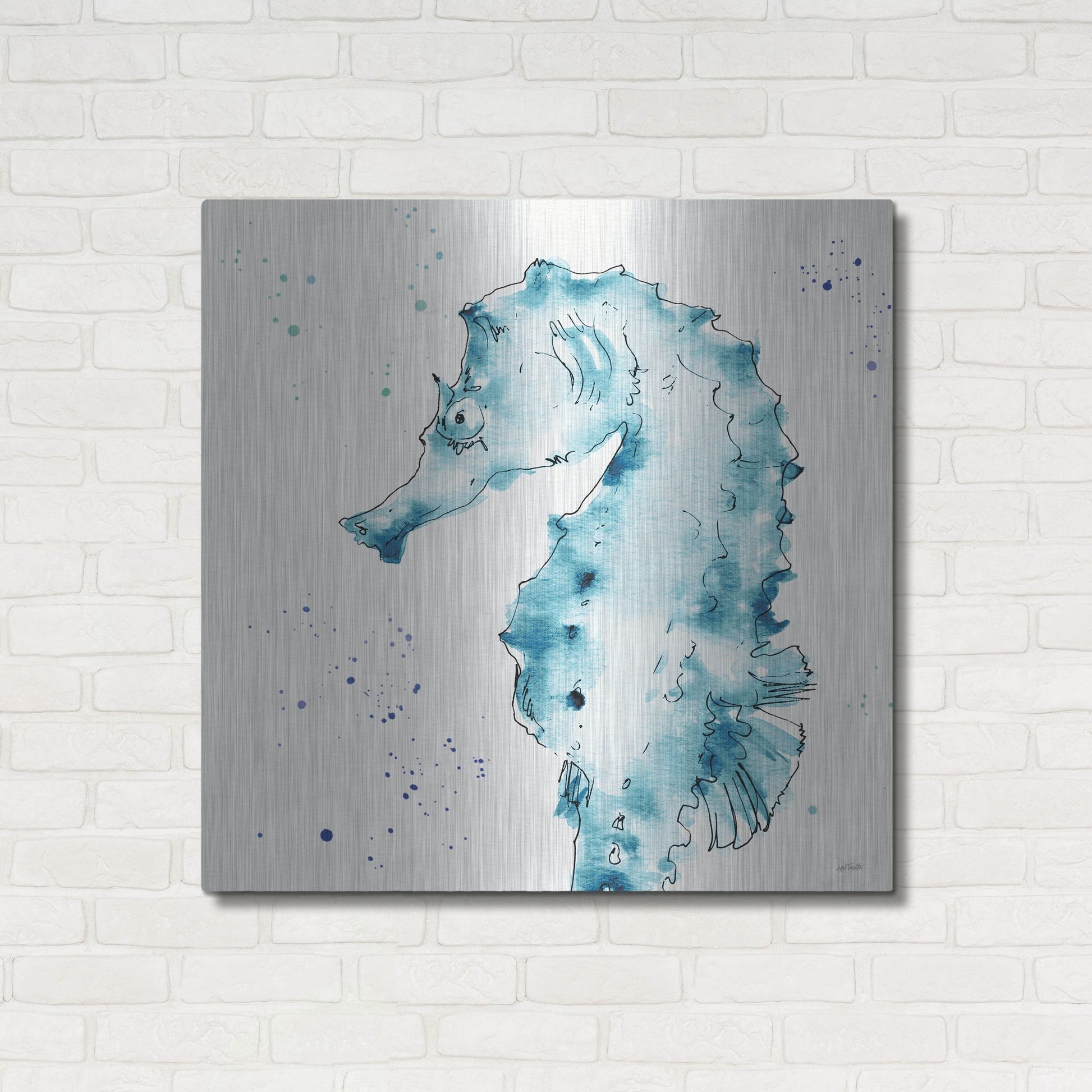 Luxe Metal Art 'Deep Sea XI' by Anne Tavoletti, Metal Wall Art,36x36