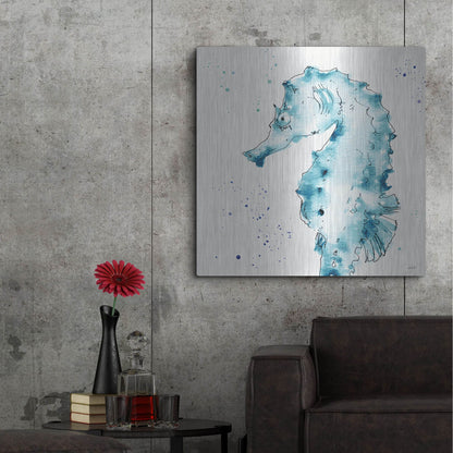 Luxe Metal Art 'Deep Sea XI' by Anne Tavoletti, Metal Wall Art,36x36