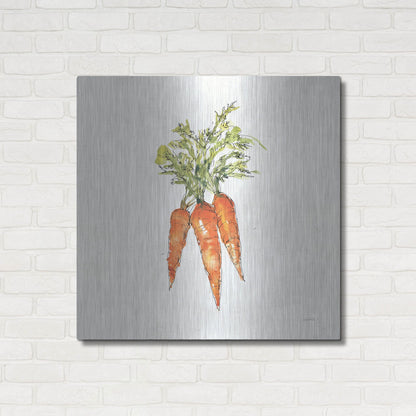 Luxe Metal Art 'Veggie Market V Carrots' by Anne Tavoletti, Metal Wall Art,36x36