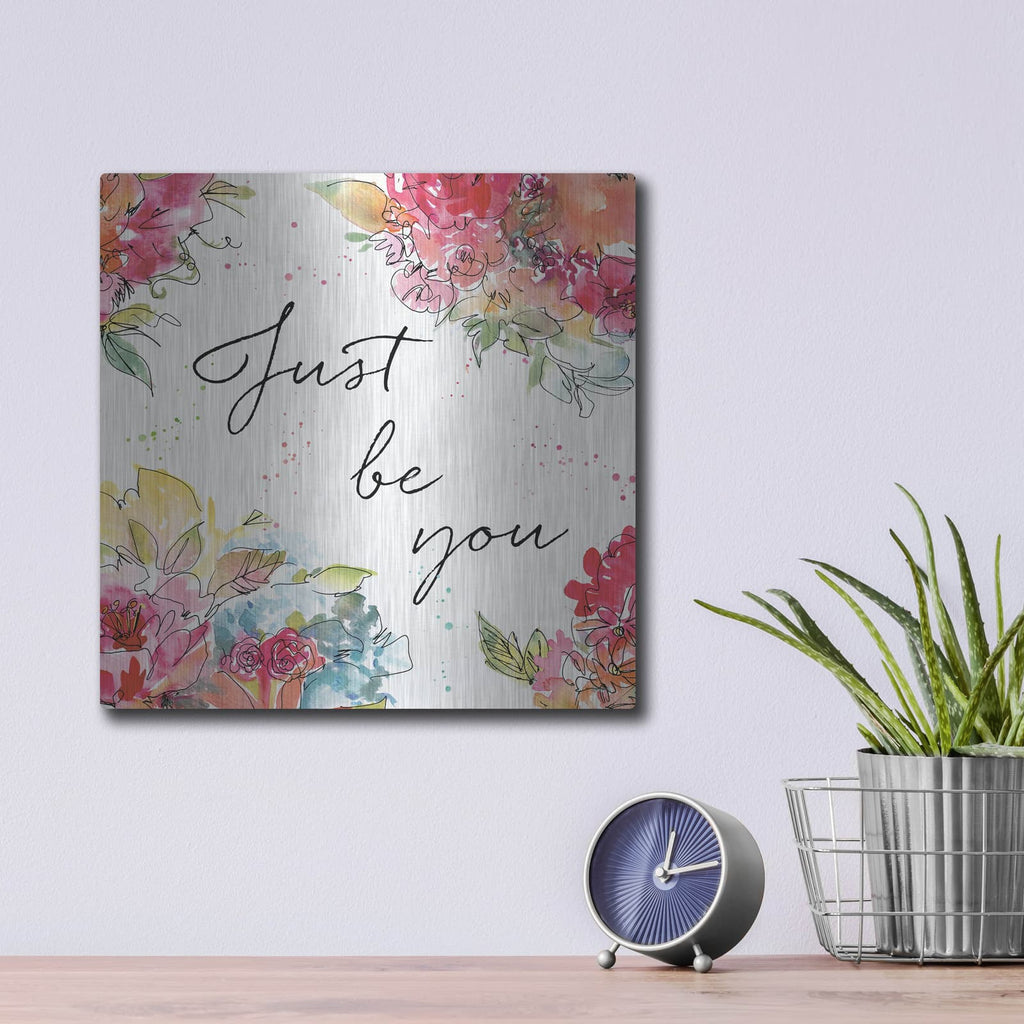 'Floral Figures IX' by Anne Tavoletti – Metal Wall Art, 12x12 room view