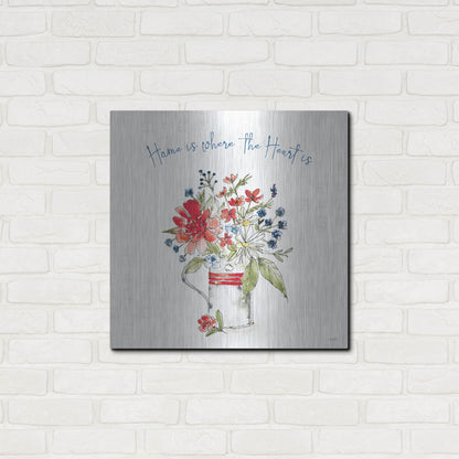 Luxe Metal Art 'Americana Mood II' by Anne Tavoletti, Metal Wall Art,24x24