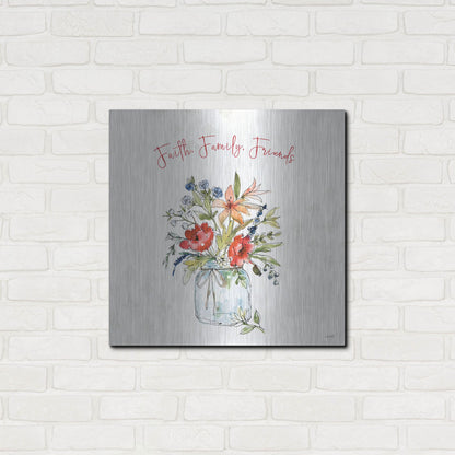 Luxe Metal Art 'Americana Mood III' by Anne Tavoletti, Metal Wall Art,24x24