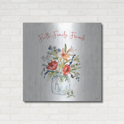 Luxe Metal Art 'Americana Mood III' by Anne Tavoletti, Metal Wall Art,36x36