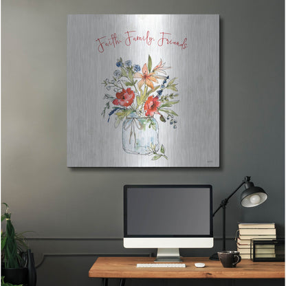 Luxe Metal Art 'Americana Mood III' by Anne Tavoletti, Metal Wall Art,36x36