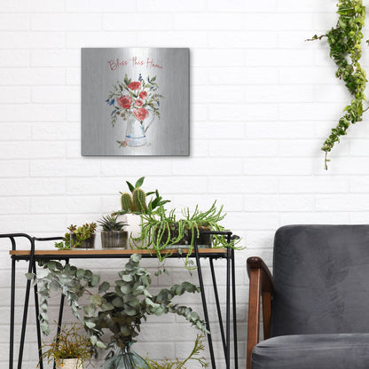 Luxe Metal Art 'Americana Mood IV' by Anne Tavoletti, Metal Wall Art,12x12