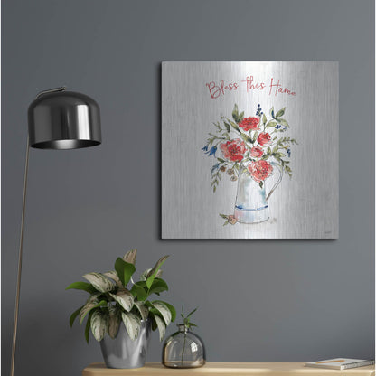 Luxe Metal Art 'Americana Mood IV' by Anne Tavoletti, Metal Wall Art,24x24