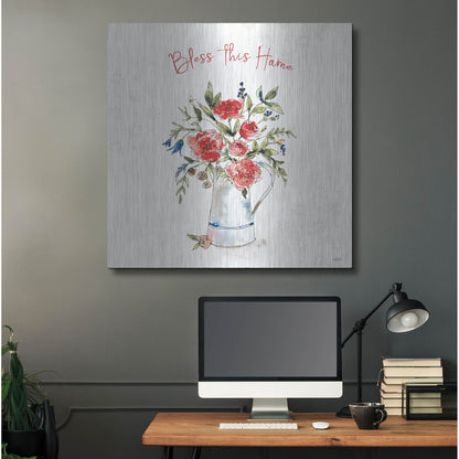 Luxe Metal Art 'Americana Mood IV' by Anne Tavoletti, Metal Wall Art,36x36