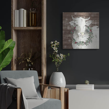 Luxe Metal Art 'Modern Farmhouse XII Walnut' by Anne Tavoletti, Metal Wall Art,24x24