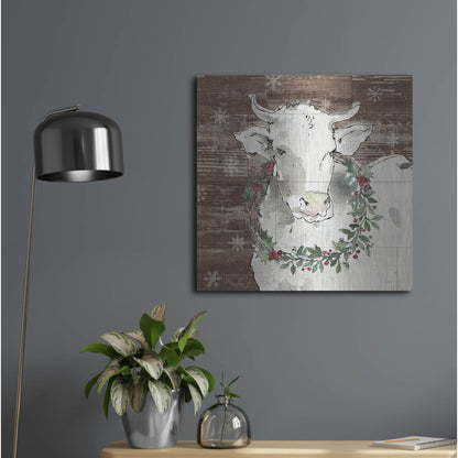 Luxe Metal Art 'Modern Farmhouse XII Walnut' by Anne Tavoletti, Metal Wall Art,24x24