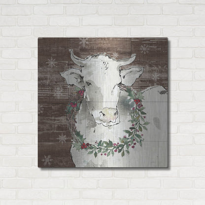 Luxe Metal Art 'Modern Farmhouse XII Walnut' by Anne Tavoletti, Metal Wall Art,36x36