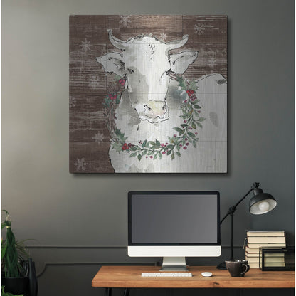 Luxe Metal Art 'Modern Farmhouse XII Walnut' by Anne Tavoletti, Metal Wall Art,36x36