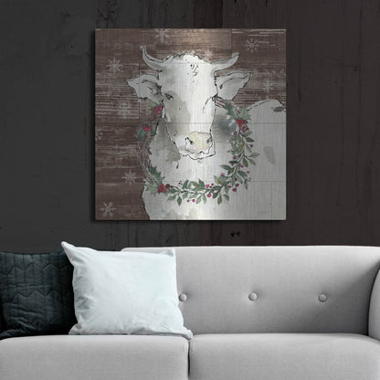 Luxe Metal Art 'Modern Farmhouse XII Walnut' by Anne Tavoletti, Metal Wall Art,36x36