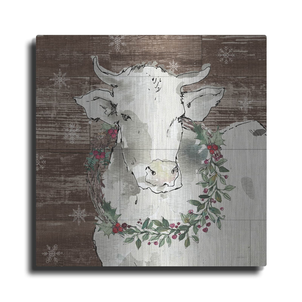'Modern Farmhouse XII Walnut' by Anne Tavoletti – Metal Wall Art